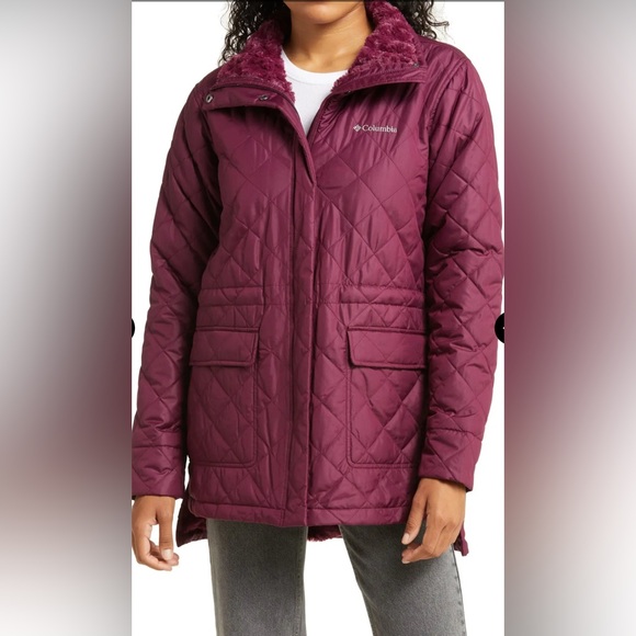 Columbia Women's Copper Crest Diamond Quilted Jacket - Marionberry - Picture 1 of 9